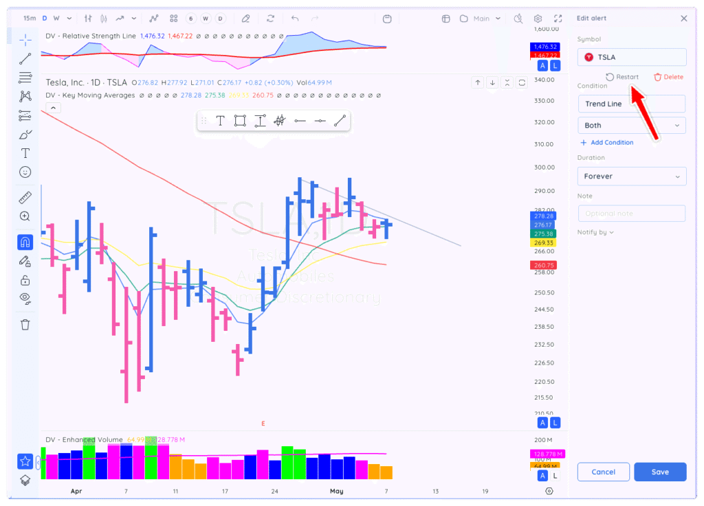 Set a Trendline Alert Xnapper 2025 05 07 22.09.14 1024x737